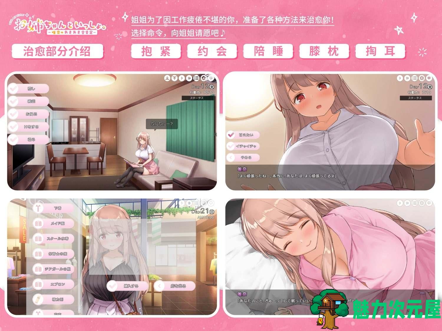 【养成SLG/中文/全CV】[超多互动] 和姐姐一起～唯奈的甜蜜全肯定 官方中文版+DLC【大更新/1.9G】