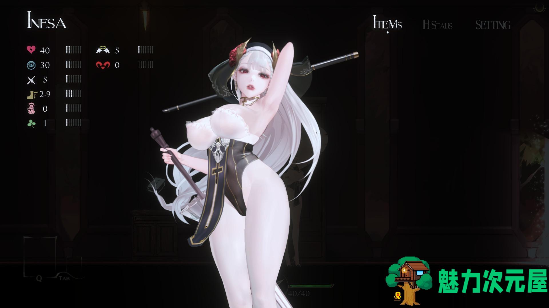【究极ACT/中文/全动态】神作预定：棘罪修女-伊妮莎 V0.6.5【10月更新/白丝高跟/3.8G】