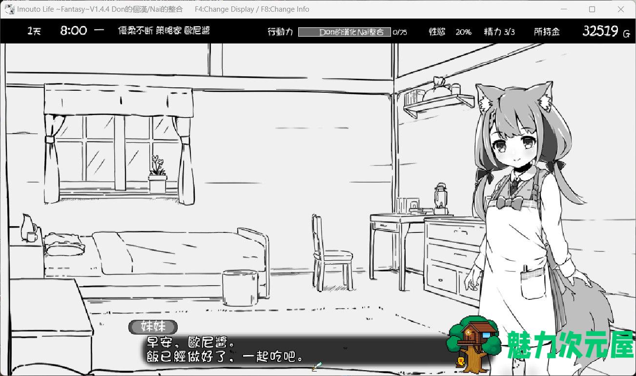 【爆款SLG/汉化/动态】妹同居黑白2：异世界幻想 V1.4.4 精翻汉化步兵版+MODV1.5.0版【新整合/800M】