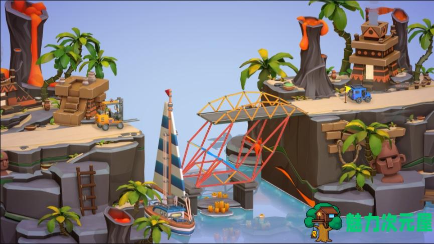 【PC/中文版/免装/1.10G】桥梁建筑师3(Poly Bridge3) Ver1.52 免安装中文版+1.10G