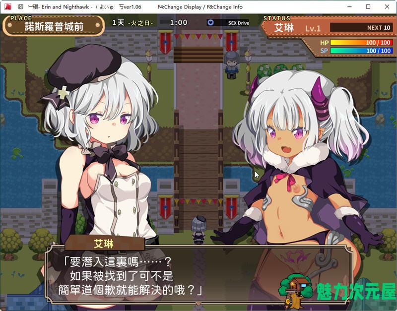【PC/汉化版/RPG】女骑士艾琳(Nighthawkand Erin)Ver1.06 精翻汉化版+RPG游戏+500M+补