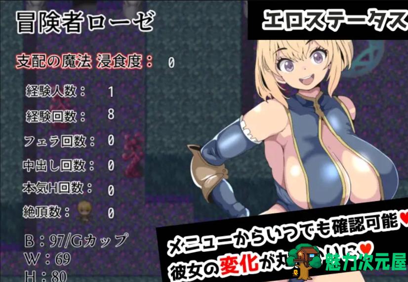 【PC/RPG/NTR/汉化/400M】堕落的罗泽与支配魔法/堕落のローゼと支配の魔法 挂载/AI汉化版+存档/NTR/RPG/400M