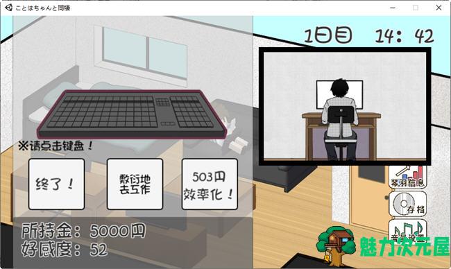【SLG/汉化版】和琴羽酱的同居生活 精翻汉化版 养成SLG游戏 200M