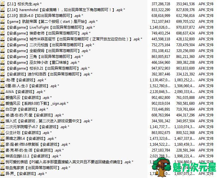 【安卓/精品/27G】安卓宅男向游戏三十部合集 三十款大作（27GB） 每款都是精品&推荐