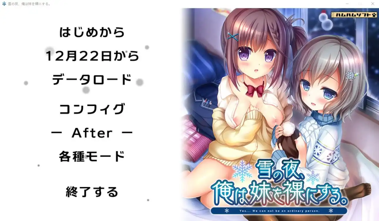 雪之夜,我将妹妹脱光衣服~雪の夜、俺は妹を菓にする  全CG存档★全CV-魅力次元屋